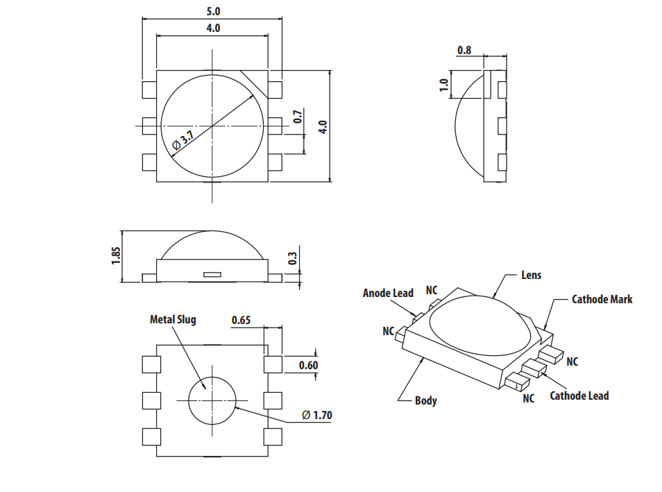 Broadcom ASMT-Jx3x 3W Mini Power LED Light Source