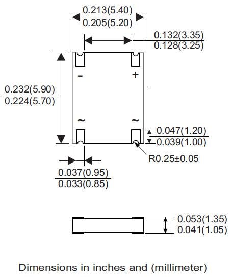 Comchip Technology Z4GP2 SMD Bridge Rectifiers