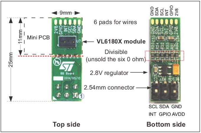 STMicroelectronics VL6180X-SATEL Satellite Board