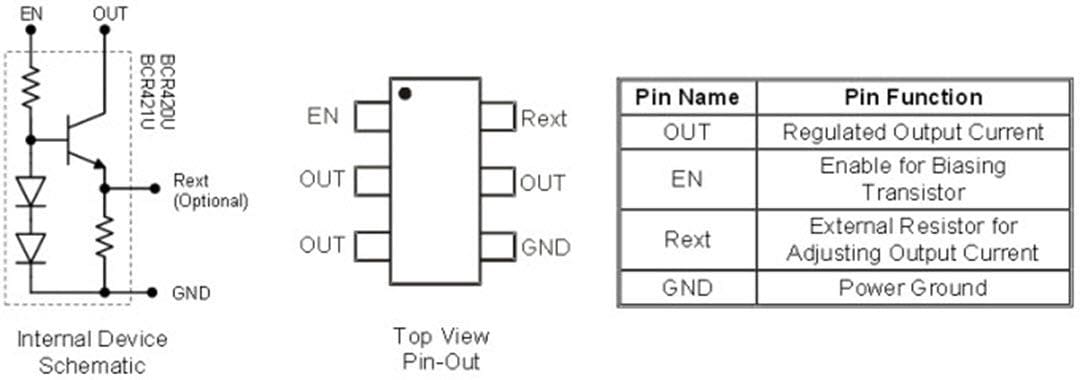 Diodes Incorporated BCR42xUW6 Linear LED Constant Current Regulators