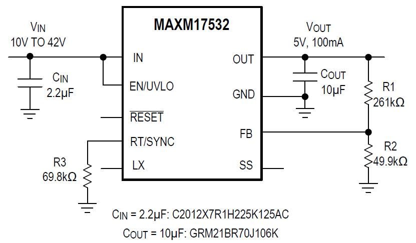 Block Diagram - Analog Devices / Maxim Integrated Himalaya uSLIC™ MAXM17532 Step-Down Power Module