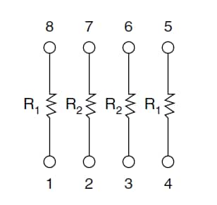 Schematic - Vishay / Thin Film DFN Dual Flat Thin Film Resistor Networks