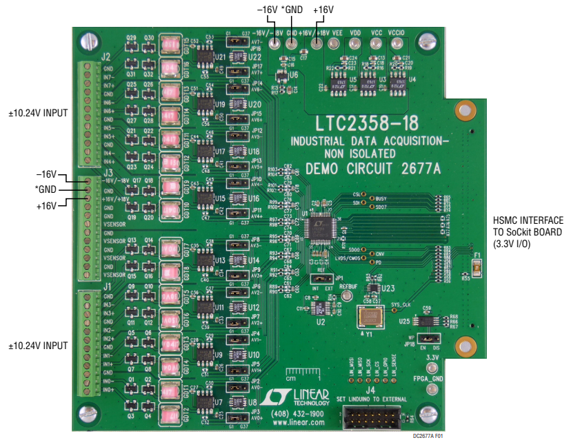Analog Devices Inc. DC2677A Demo Board for the LTC2358-18 bit ADC