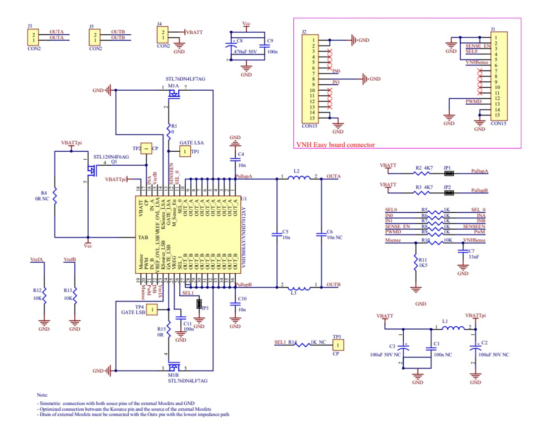 STMicroelectronics EV-VNHD7008AY Evaluation Board