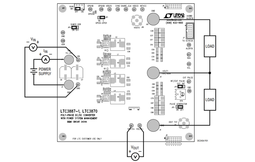 Mechanical Drawing - Analog Devices Inc. LTC3870DUF-1 Demo Board DC2454A