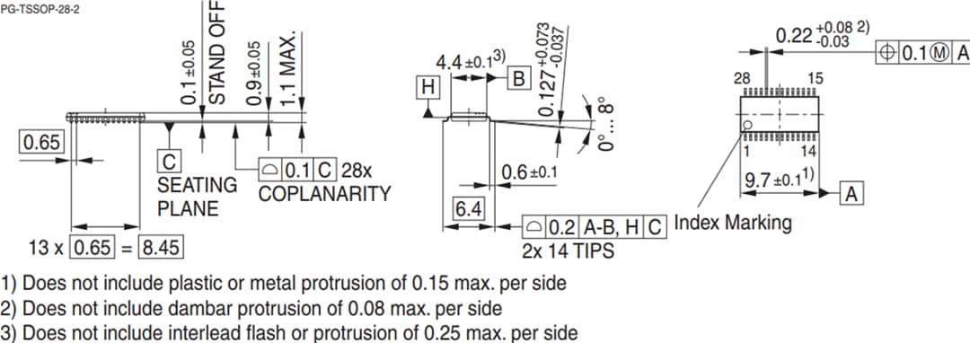 Mechanical Drawing - Infineon Technologies OPTIGA™ TPM Security Solutions