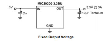Application Circuit Diagram - Microchip Technology MIC29152 LDO Voltage Regulators