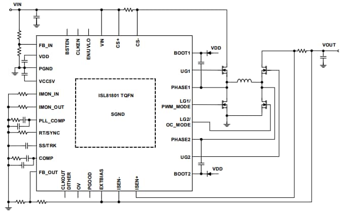 Block Diagram - Renesas Electronics ISL81801 Evaluation Boards