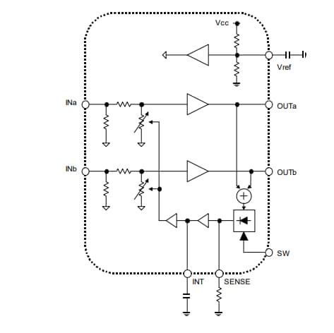 Block Diagram - Nisshinbo NJM2761 Audio Limiter