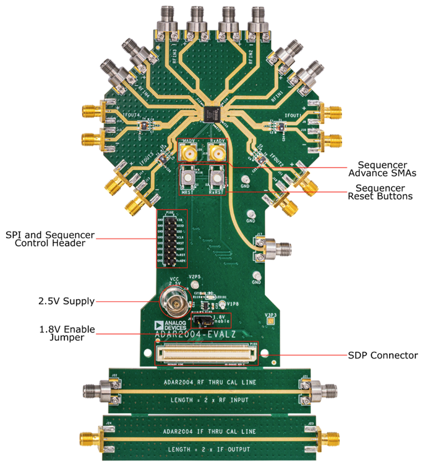 Mechanical Drawing - Analog Devices Inc. ADAR2004 Evaluation Board