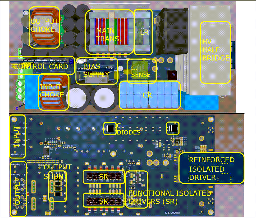 Mechanical Drawing - Infineon Technologies 3300W LLC DC-DC Converter Evaluation Board