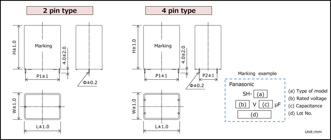 Block Diagram - Panasonic EZP-V Plastic Film Capacitors