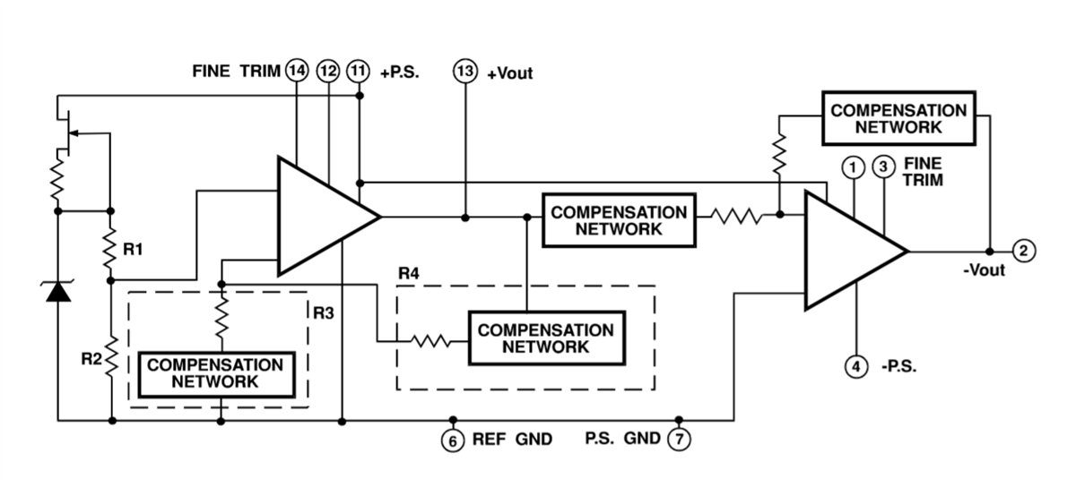 Block Diagram - Apex Microtechnology VRE107 Low Drift Precision Voltage Reference