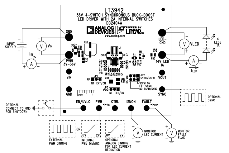 Block Diagram - Analog Devices Inc. LT3942 Demo Board DC2404A