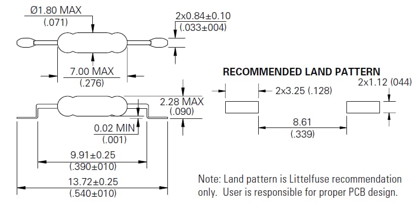 Chart - Littelfuse MISM-7 7mm Surface Mount Reed Switches