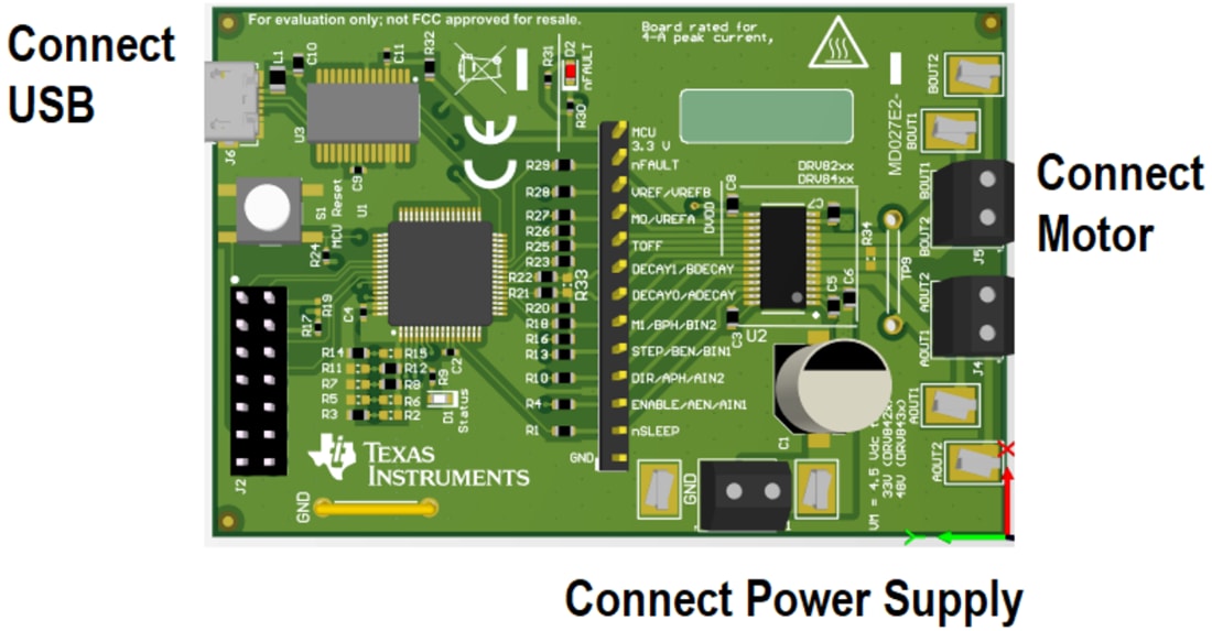 Mechanical Drawing - Texas Instruments DRV8434EVM Motor Driver Evaluation Module