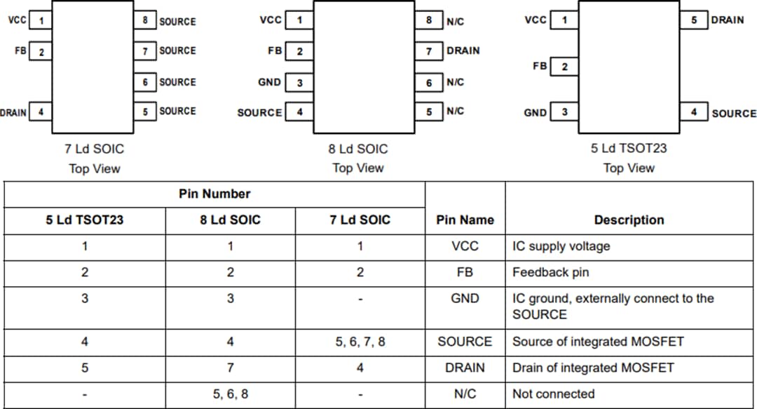 Mechanical Drawing - Renesas Electronics RAA223011 700V Non-Isolated AC-DC Buck Regulator