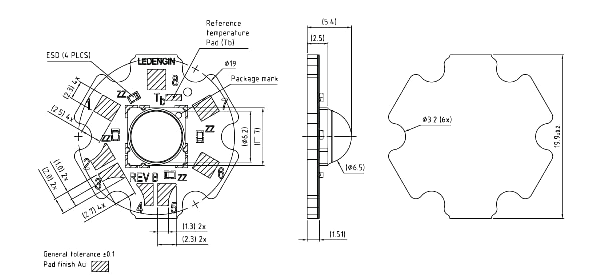ams OSRAM LED ENGIN LuxiGen LZ4-V0UBH0 LZ4 Emitter