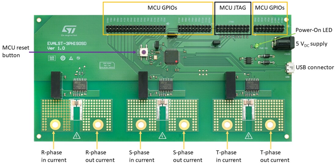 Mechanical Drawing - STMicroelectronics EVALST-3PHISOSD Evaluation Board