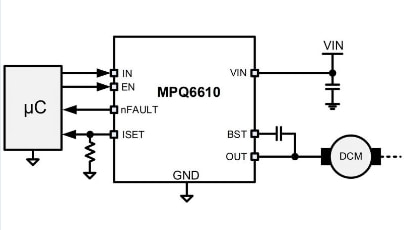 Schematic - Monolithic Power Systems (MPS) MPQ6610 Half-Bridge Drivers
