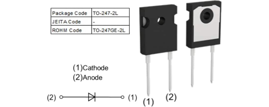 Mechanical Drawing - ROHM Semiconductor RFx30TZ6S & RFx60TZ6S Ultra Fast Recovery Diodes
