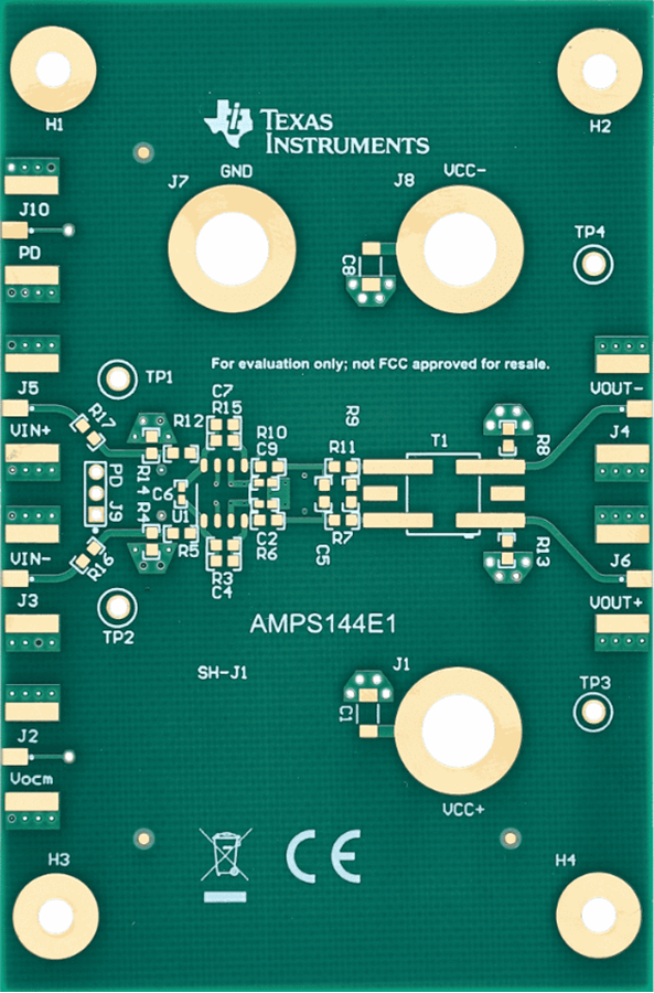 Mechanical Drawing - Texas Instruments DEM-FDA-SOIC-EVM Amplifier Evaluation Module