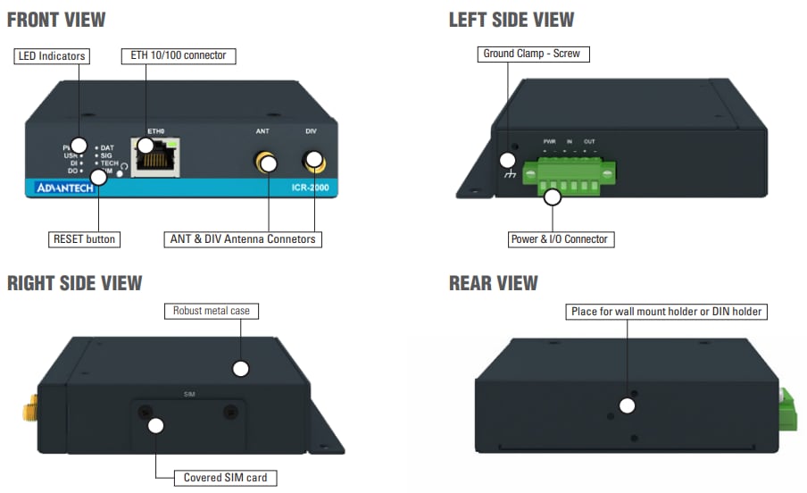 Advantech ICR-2041 Industrial Entry-Level 4G Router