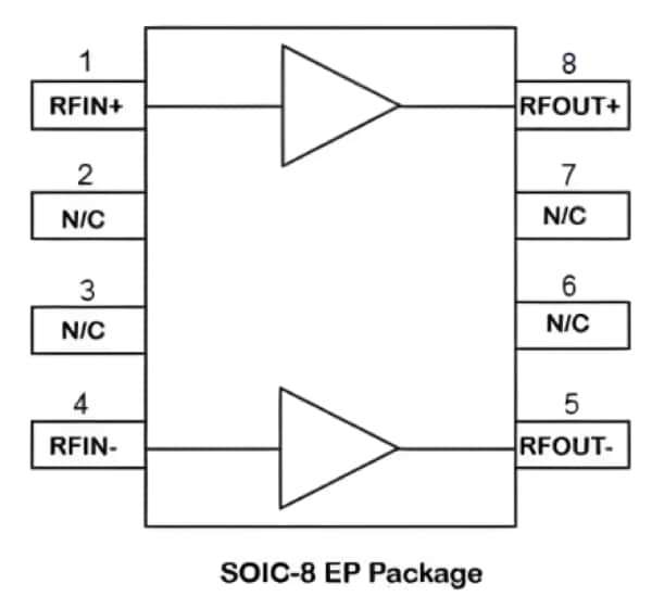 Block Diagram - Qorvo QPL1240 GaAs pHEMT 75Ohm Amplifier ICs