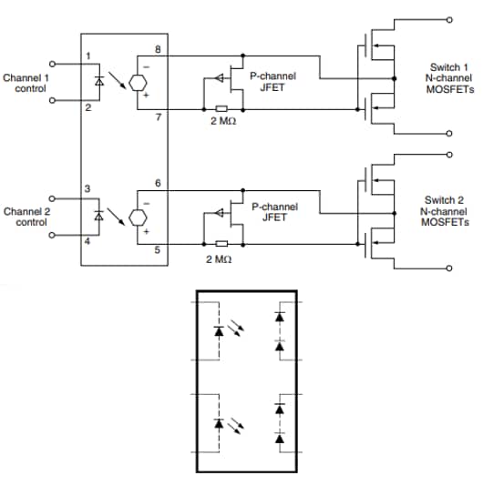 Application Circuit Diagram - Vishay Optically Isolated MOSFET Drivers