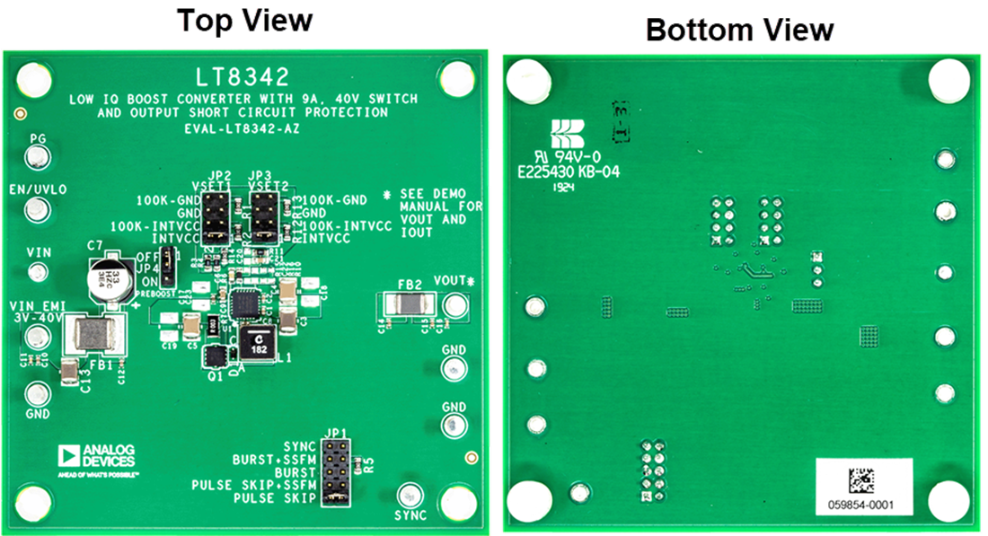 Mechanical Drawing - Analog Devices Inc. EVAL-LT8342-AZ Evaluation Board
