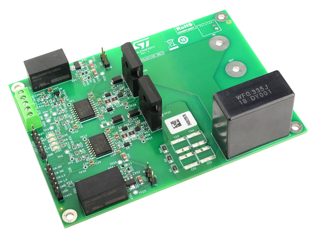 Mechanical Drawing - STMicroelectronics EVLSTGAP3SXS-H Half-Bridge Evaluation Board