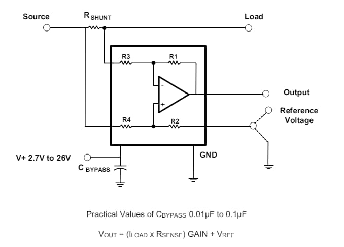 Application Circuit Diagram - Diodes Incorporated ZXCT199Q Bidirectional Current Monitors