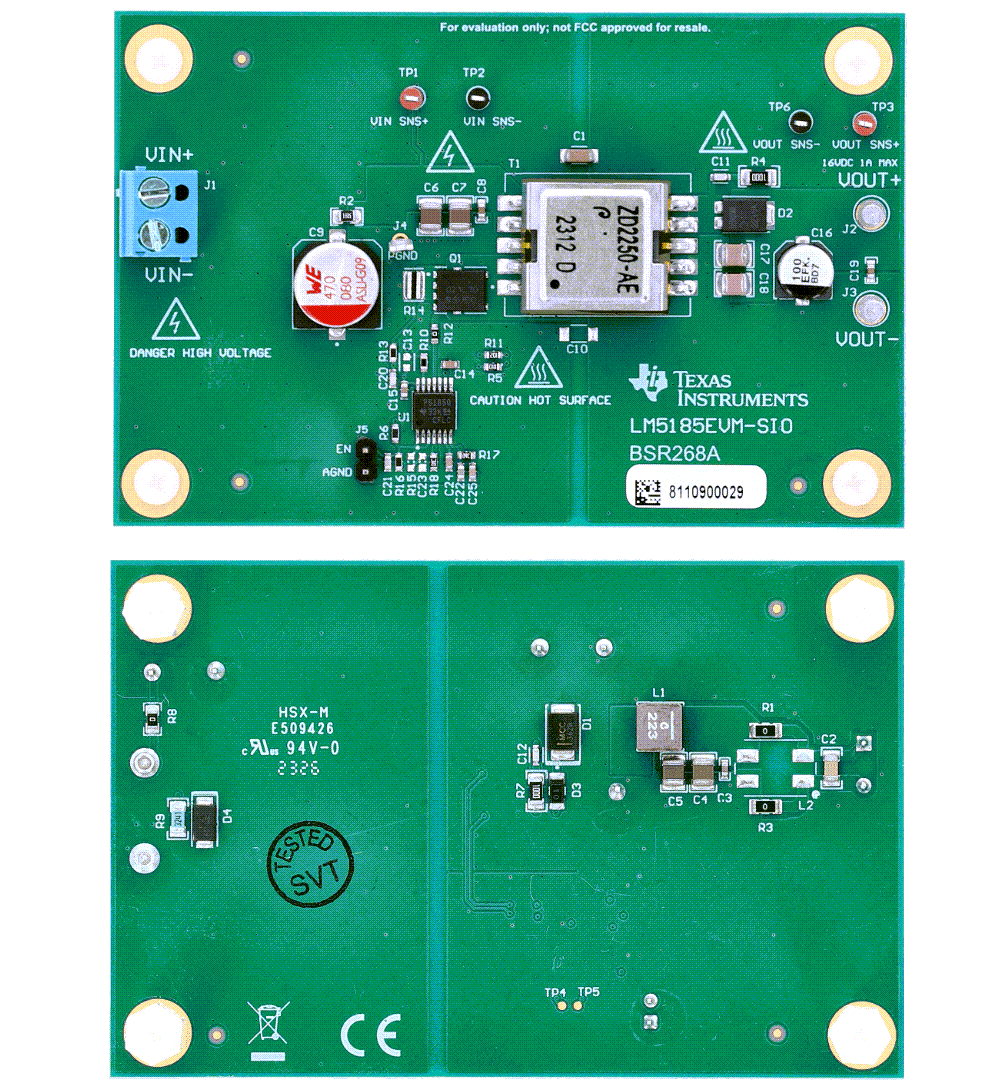 Texas Instruments LM5185EVM-SIO Evaluation Module