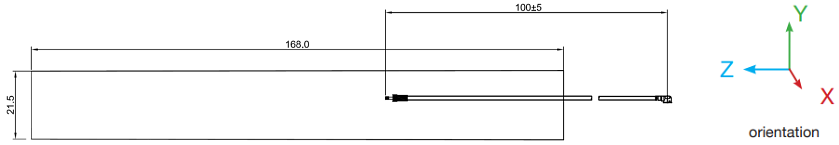 Mechanical Drawing - Siretta Echo 47 5G/4G Flexible Wideband Antennas