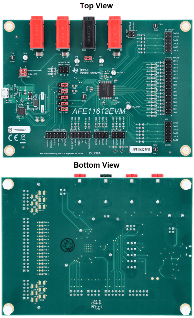 Mechanical Drawing - Texas Instruments AFE11612EVM Evaluation Module (EVM)