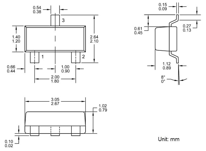 Mechanical Drawing - InterFET IFN201 & IFN202 N-Channel 40V Low Ciss JFETs