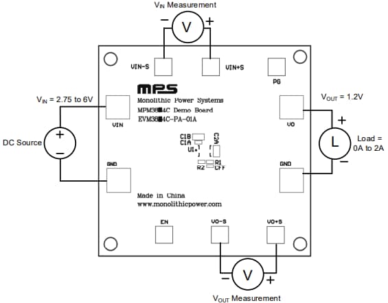 Monolithic Power Systems (MPS) EVM3824C-PA-01A 6V Step-Down Evaluation Board
