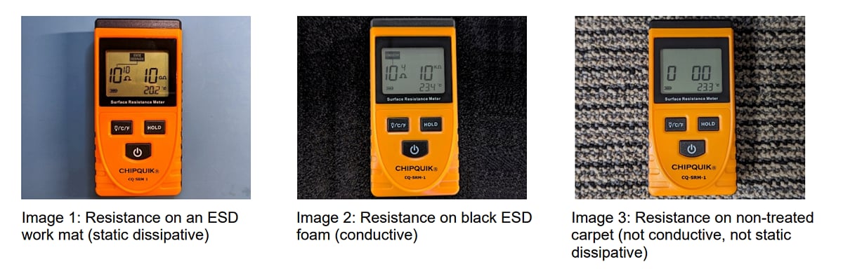 Chart - Chip Quik CQ-SRM-1 Digital Surface Resistance Meter