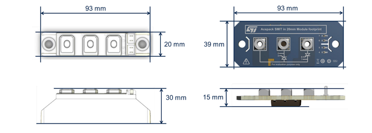 Mechanical Drawing - STMicroelectronics STEVAL-TO240SCR Evaluation Board