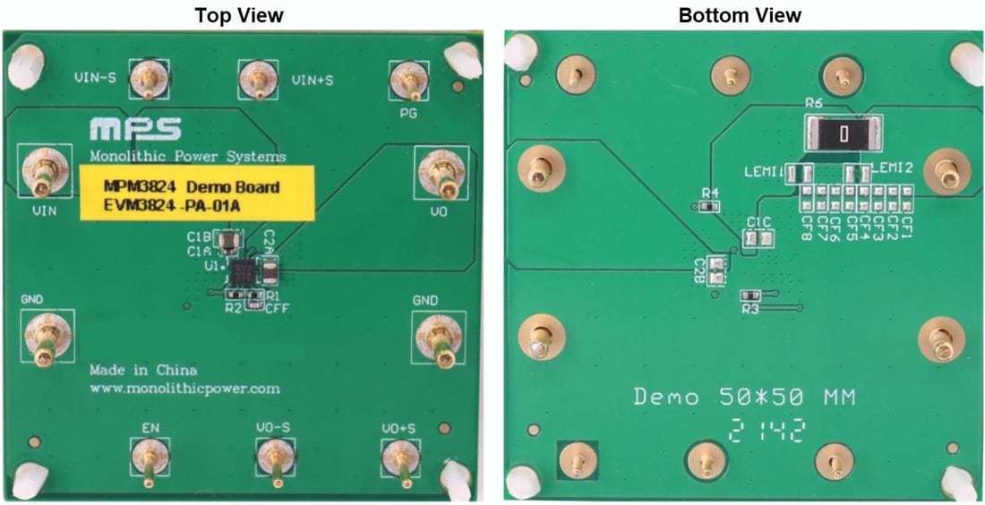 Mechanical Drawing - Monolithic Power Systems (MPS) EVM3824-PA-01A Power Module Evaluation Board