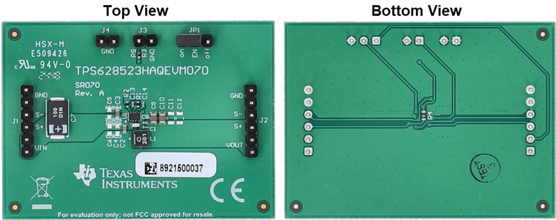 Mechanical Drawing - Texas Instruments TPS628523HAQEVM-070 Converter Evaluation Module
