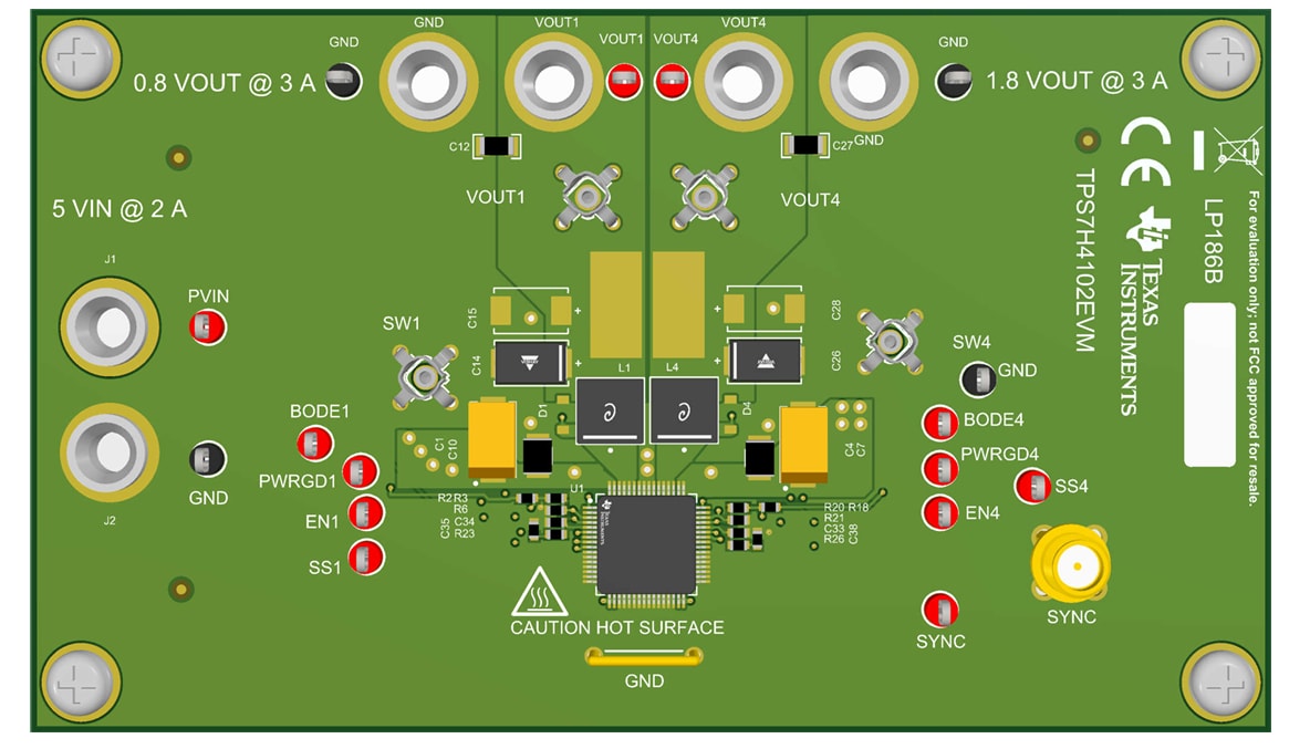 Location Circuit - Texas Instruments TPS7H4102EVM Evaluation Module