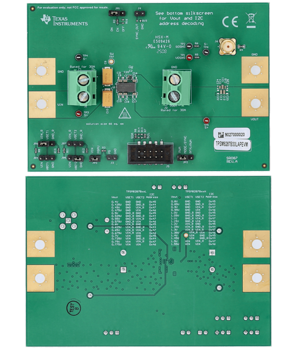 Location Circuit - Texas Instruments TPSM8287B30LAPEVM Evaluation Module