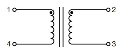 Schematic - Vishay / Dale SGCM05339 Space-Grade SMD Common-Mode Chokes