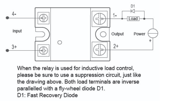 Application Circuit Diagram - Altran Magnetics ASR-SJ Single-Phase DC Output Solid-State Relays