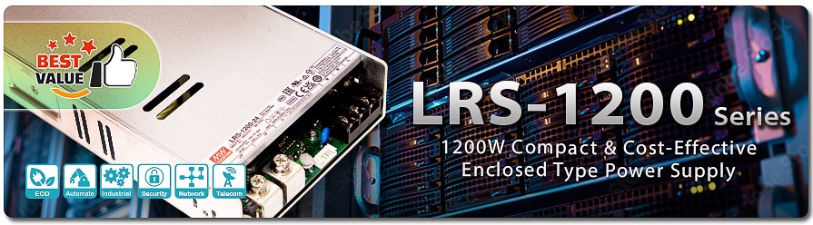 Infographic - MEAN WELL LRS-1200 Enclosed Type Power Supplies