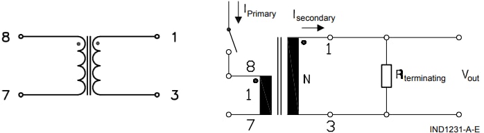 Schematic - Pulse Electronics IATF PMS9494 Current Sense Transformers