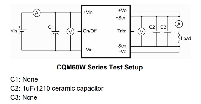 Application Circuit Diagram - Cincon CQM60W 60W Medical Isolated DC-DC Converters