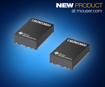 TI's LMZM3360x Power Modules, Now at Mouser, Integrate 36V Buck Converter and Power Circuitry in a Compact Package